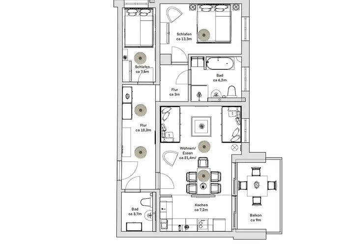 Pineapple - Zwinger V - 78qm - 1x Free Parking 德累斯顿